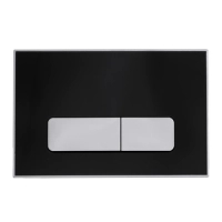 Bouton de chasse d'eau WC Balneo Ixo noir acrylique