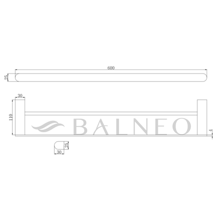 Cintre en métal armé Balneo Qarx modèle 3