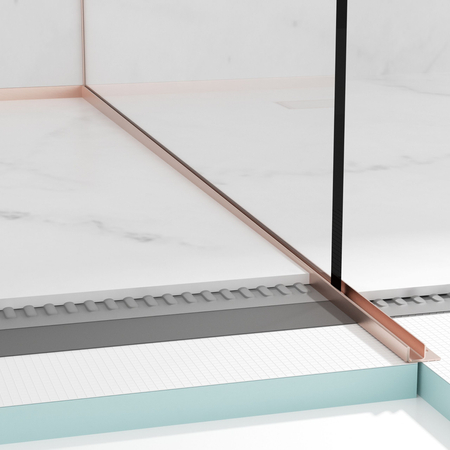 Profilé de pente Balneo cuivré pour verre droit 170 cm