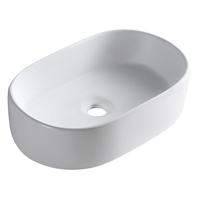 Vasque à poser Balneo Vilar 56 x 35,5 cm blanche en céramique