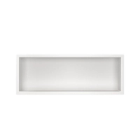 Étagère encastrée Balneo WALL-BOX ONE White 60x20x10 cm blanche en acier inoxydable avec cadre