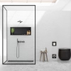 Niche murale Balneo Wall Box One Black 90 x 30 x 10 cm noire en acier inoxydable avec bride