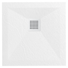Receveur de douche en composite Balneo Stone Tray 80 x 80 x 2,5 cm blanc extra-plat carré