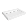 Vasque Veloria Solid Surface, Coco White, avec bonde linéaire, 60 cm
