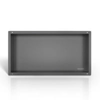 Balneo Wall Box No rim Gun Tablette métallique à encastrer 60 x 30 x 10 cm en acier inoxydable brossé sans bride