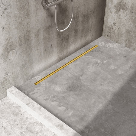 Siphon de sol linéaire Balneo Slim & Low ProLine Gold 70 cm, doré