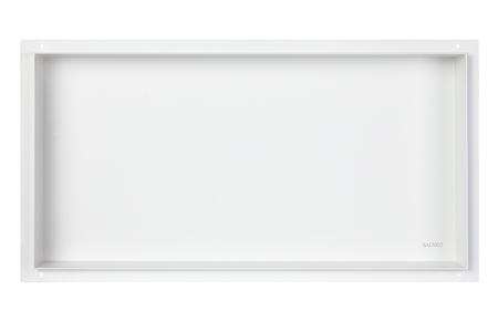 Niche murale Balneo Wall Box No rim White 60 x 30 x 7 cm blanche en acier inoxydable sans bride
