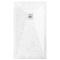 Receveur de douche composite Balneo Stone Tray 140 x 90 x 2,5 cm blanc bas rectangulaire