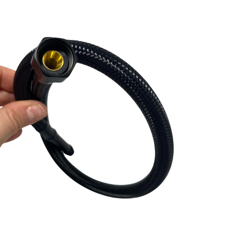 Tuyau de raccordement PEX Balneo noir tressé 3/8" x M10 60 cm