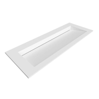 Vasque ALVERIA Solid Surface Coco White avec bonde linéaire 80 cm