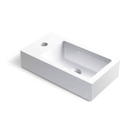 Vasque à poser Balneo Vega 40 x 22 cm blanche en conglomérat