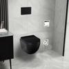 Abattant à fermeture douce pour cuvette WC Balneo LUNA, LUXA noir