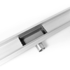 Caniveau de douche au sol Balneo Duplex Next Inox 160 cm bidirectionnel en acier inoxydable brossé, siphon bas et bac de récupération profond