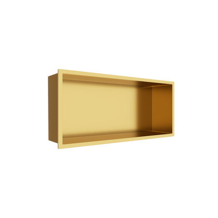 Étagère encastrée Balneo WALL-BOX ONE Gold 45x20x10 cm dorée en acier inoxydable avec cadre
