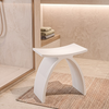 Tabouret de salle de bain LAVO Solid Surface, Coco White