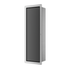 Range-brosse WC Balneo Wall Box Brush L Black Glass droit à encastrer dans le mur en acier inoxydable
