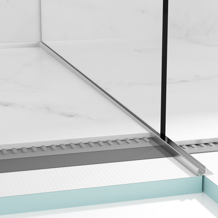 Profilé de pente Balneo inox pour verre droit 170 cm