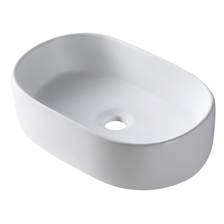 Vasque à poser Balneo Vilar 56 x 35,5 cm blanche en céramique