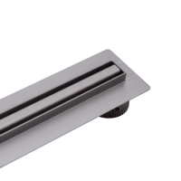 Siphon linéaire de sol Balneo Slim & Low ProLine Gun Metal 80 cm