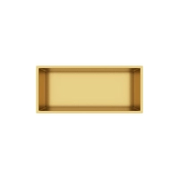 Étagère encastrée Balneo WALL-BOX ONE Gold 45x20x10 cm dorée en acier inoxydable avec cadre