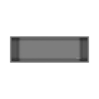 Balneo Wall Box One Gun Étagère métallique à encastrer 90 x 30 x 7 cm en acier inoxydable brossé avec bride