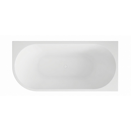 Baignoire à poser d’angle droite Balneo AVOLA NO RIM 150 x 75 cm acrylique blanc/noir avec cadre en acier inoxydable et 6 pieds stabilisateurs, avec trop-plein et bouchon blanc