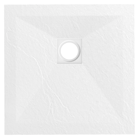 Receveur de douche en composite Balneo Stone Tray 80 x 80 x 2,5 cm blanc extra-plat carré