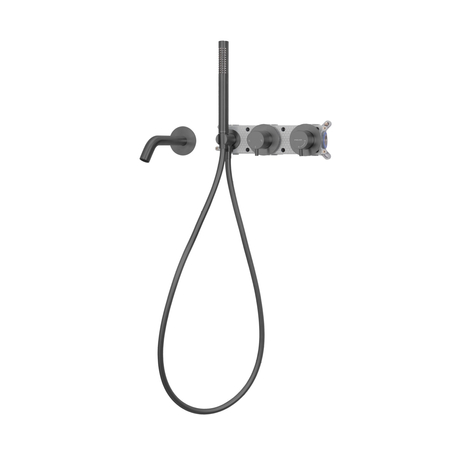 Robinet de baignoire Balneo Cascade modèle 3 gun metal