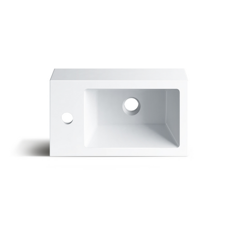 Vasque à poser Balneo Vega 40 x 22 cm blanche en conglomérat