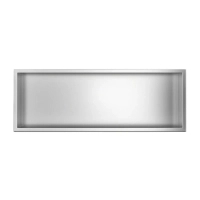 Niche murale Balneo Wall Box One Inox 90 x 30 x 10 cm en acier inoxydable brossé avec bride