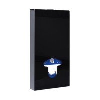 Bâti-support apparent WC Balneo Fix-Frame Glass Black noir en verre trempé