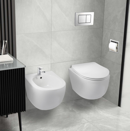 Bidet WC suspendu Balneo Asox blanc