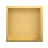 Étagère de niche Balneo Wall Box No rim Gold 30 x 30 x 10 cm dorée en acier inoxydable sans bride