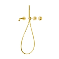 Robinet de baignoire Balneo Cascade modèle 3 shiny gold