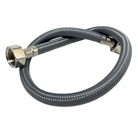 Tuyau de raccordement PEX Balneo, gris tressé 1/2" x 1/2" 60 cm