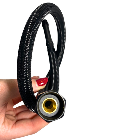 Tuyau de raccordement PEX Balneo noir tressé 3/8" x M10 30 cm