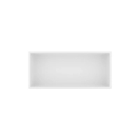 Étagère encastrée Balneo WALL-BOX ONE White 45x20x10 cm blanche en acier inoxydable avec cadre