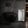 Compartiment brosse WC encastré Balneo Wall Box Brush S Tiles droite en acier inoxydable